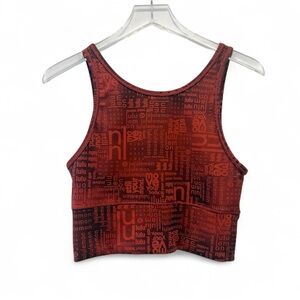 LULULEMON Power Pivot Everlux Tank Top in Lululemon Logo‎ Ombre Red size 10